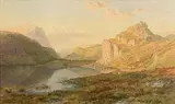 Henry Albert Hartland, Mountain Lake, 1873, watercolour