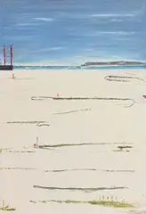 William Evesson, Poolbeg Lighthouse, Dublin, 2009, oil on board