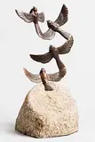 Bobby Blount, Birds in Flight, unique bronze on Irish granite base