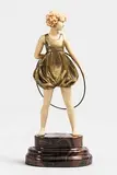 Girl with a Hoop by Johann Philipp Preiss French, sculpture, sold May 2017