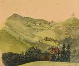 Nano Reid, Mountain Landscape, watercolour