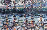 September Evening, The Canal, France by Arthur K. Maderson, oil on board, sold May 2017