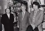 John Minihan, Van Morrison, Seamus Heaney & Stan Davies pictured at poetry reading in London