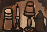 Still Life by Markey Robinson, gouache on board, sold May 2017