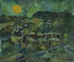 Leon de Sachy, Homage, oil on board