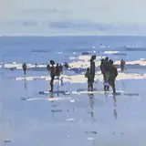 On Barleycove Beach by John Morris, 2007, oil on board, sold May 2017