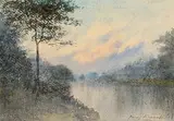 Percy French, Riverscape at Sunset