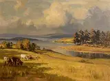 A Well Watered Land by Frank McKelvey, oil on canvas, sold Apr 2017