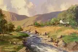 George Gillespie, Farmstead by the Stream, oil on canvas