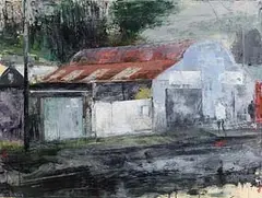 Donald Teskey, Garage, 2012, acrylic on paper