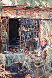 Under a Plane Tree, Provance France by Arthur K. Maderson, oil on board, sold Apr 2017