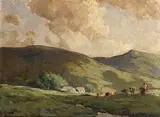 The Tops of Glendun, Co Antrim by James Humbert Craig, oil on board, sold Apr 2017