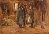 The Evening Chat by James Humbert Craig, oil on board, offered Apr 2017