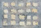 Blue Grid I by John Kingerlee, 2004, oil on board, sold Apr 2017