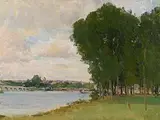 Hans Iten, River Seine, France, oil on canvas