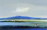 Daniel O'Neill, Coastal Scene, Co Down, 1973, oil on board