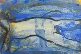 Course of the Diver by Hughie O'Donoghue, mixed media on card, sold Apr 2017