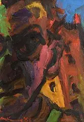 Michael Kane, Self Portrait, 1988, acrylic on canvas