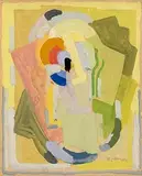 Composition by Evie Hone, gouache on card, sold Apr 2017