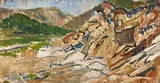 Mary Swanzy, Landscape, oil on board