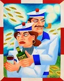 The Eye Catchers by Graham Knuttel, oil on canvas, sold Apr 2017