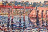 The Red Bridge, Cappoquinn by Arthur K. Maderson, oil on board, sold Mar 2017