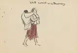 Child Carried in a Bauneen by Jack Butler Yeats, watercolour, ink & pencil, sold Mar 2017