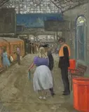 Patrick Leonard, Connolly Station, oil on board