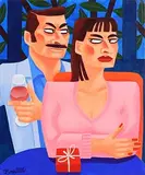 The Gift by Graham Knuttel, oil on canvas, sold Mar 2017