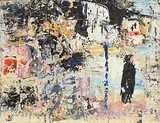 Figure by John Kingerlee, oil & mixed media on card, sold Mar 2017