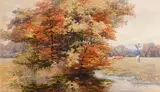Mary Georgina Barton, Cattle Grazing in Autumn Pasture