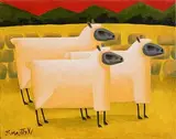 The Flock by Graham Knuttel, oil on canvas, sold Mar 2017