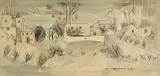 Scene Near Lucan by Louis le Brocquy, limited edition lithograph signed & numbered 19/25, sold Mar 2017