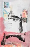 The Birdman by John Kingerlee, oil & mixed media on paper, sold Mar 2017