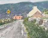 John Kirwan, Road to Achill, Co Mayo, oil on board
