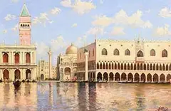 Yuri Studeniken Russian, Venetian Midday - Doges Palace, oil on canvas