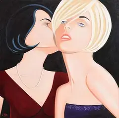 Ken O'Neill, Gangster's Molls, oil on canvas