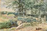 A Country Landscape by Myles Birkett Foster Rws British, watercolour, offered Mar 2017