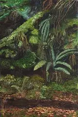 Liam Kelly, Ferns - West Cork Railway Cutting, oil on canvas