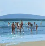 Family Day Out, Ballybunion Beach by John Morris, oil on board, sold Mar 2017