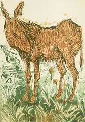 Donkey by John Behan, limited edition lithograph signed & numbered 50/50, sold Mar 2017