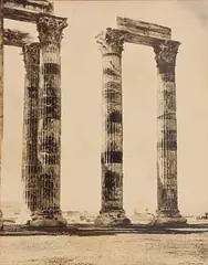 Frédéric Boissonnas Swiss, T. of Olympian Zeus, silver gelatin print