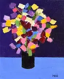 Sweet Pea in a Black Pot by Kenneth Webb, oil on canvas, offered Jan 2017