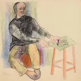 Gerard Dillon, Self Portrait, pencil & ink on paper