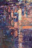 Point of Sunset, Lissmore River Pool by Arthur K. Maderson, oil on board, sold Jan 2017