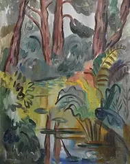 Norah McGuinness, The Golden Pool, oil on canvas