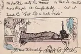 Illustrated Letter from Jack Butler Yeats to Thomas Arnold Harvey, 10th October by Jack Butler Yeats, c.1908, ink with some illustration in watercolour, sold Jan 2017