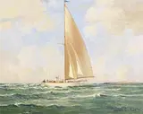 Under Sail on the Irish Sea by Maurice Canning Wilks, oil on canvas, sold Jan 2017