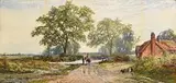 Figure on Horseback by John Faulkner, watercolour, offered Jan 2017