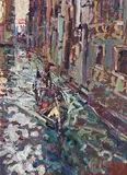 Venice Evening by Arthur K. Maderson, oil on board, sold Jan 2017